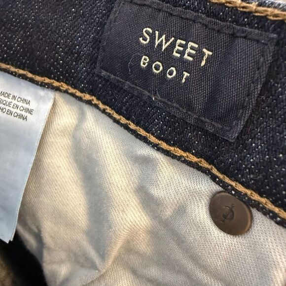 Lucky Brand Mid-Rise Sweet Boot Ankle Bootcut Dark Wash Jeans 10/30A Petite - Picture 6 of 11